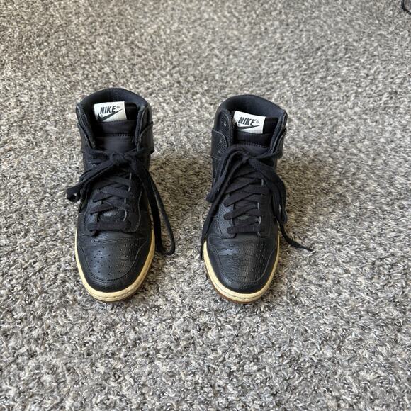 NNIKE 2014 DUNK SKY HI BLACK LEATHER SNAKE GS HIDDEN WEDGE Y2K Sneakers 6.5 - Picture 14 of 14